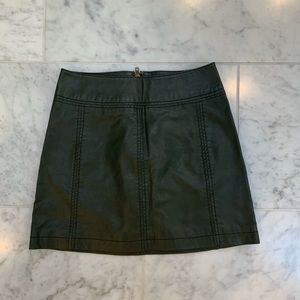 Free People modern femme vegan mini skirt